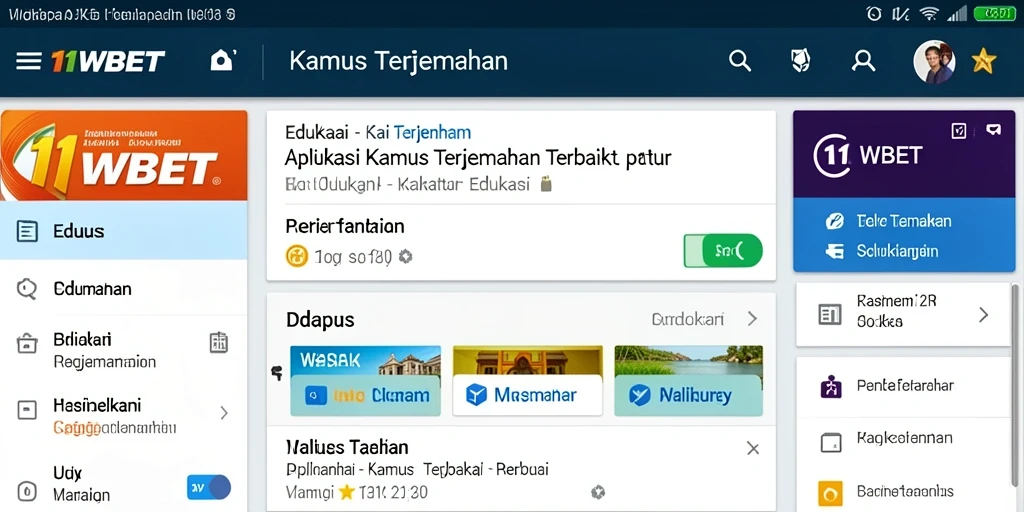 Tampilan antarmuka 11WBET yang modern dan mudah dinavigasi.