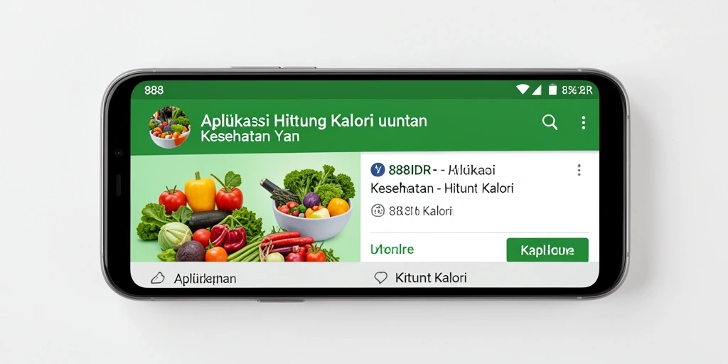 Antarmuka pengguna 888IDR yang menampilkan fitur Hitung Kalori.