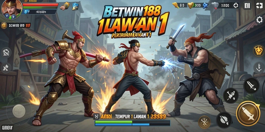 Antarmuka permainan BETWIN188 dengan pertarungan 1 lawan 1 yang seru.
