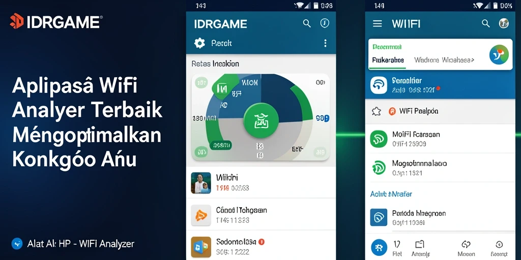 Antarmuka IDRGAME menunjukkan analisis jaringan WiFi yang jelas dan informatif.