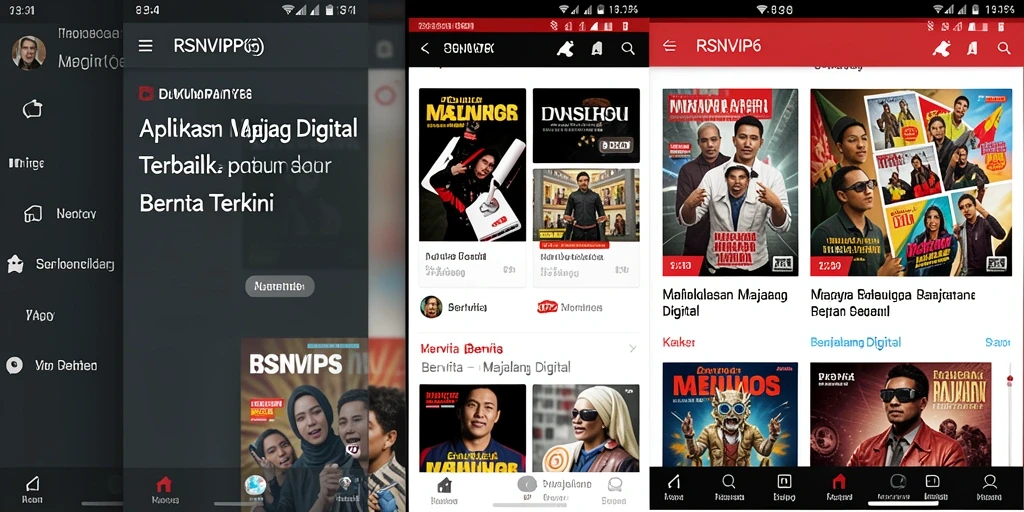 Antarmuka RSNVIP6 dengan konten berita terbaru.
