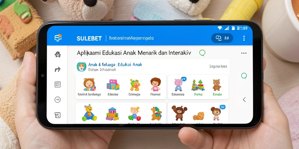 Tampilan antarmuka edukasi yang cerah dan interaktif dari SULEBET.