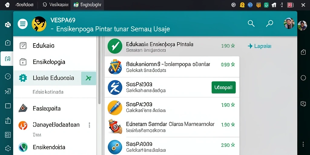 Tampilan antarmuka VESPA69 yang modern dan informatif.