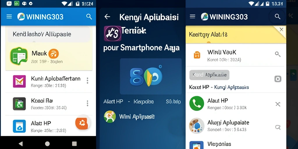 Tampilan antarmuka aplikasi Kunci Aplikasi WINNING303 yang intuitif.